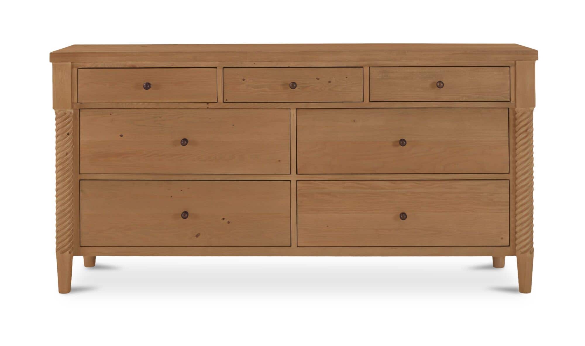Moes Joni 7 Drawer Dresser Natural BB-1052