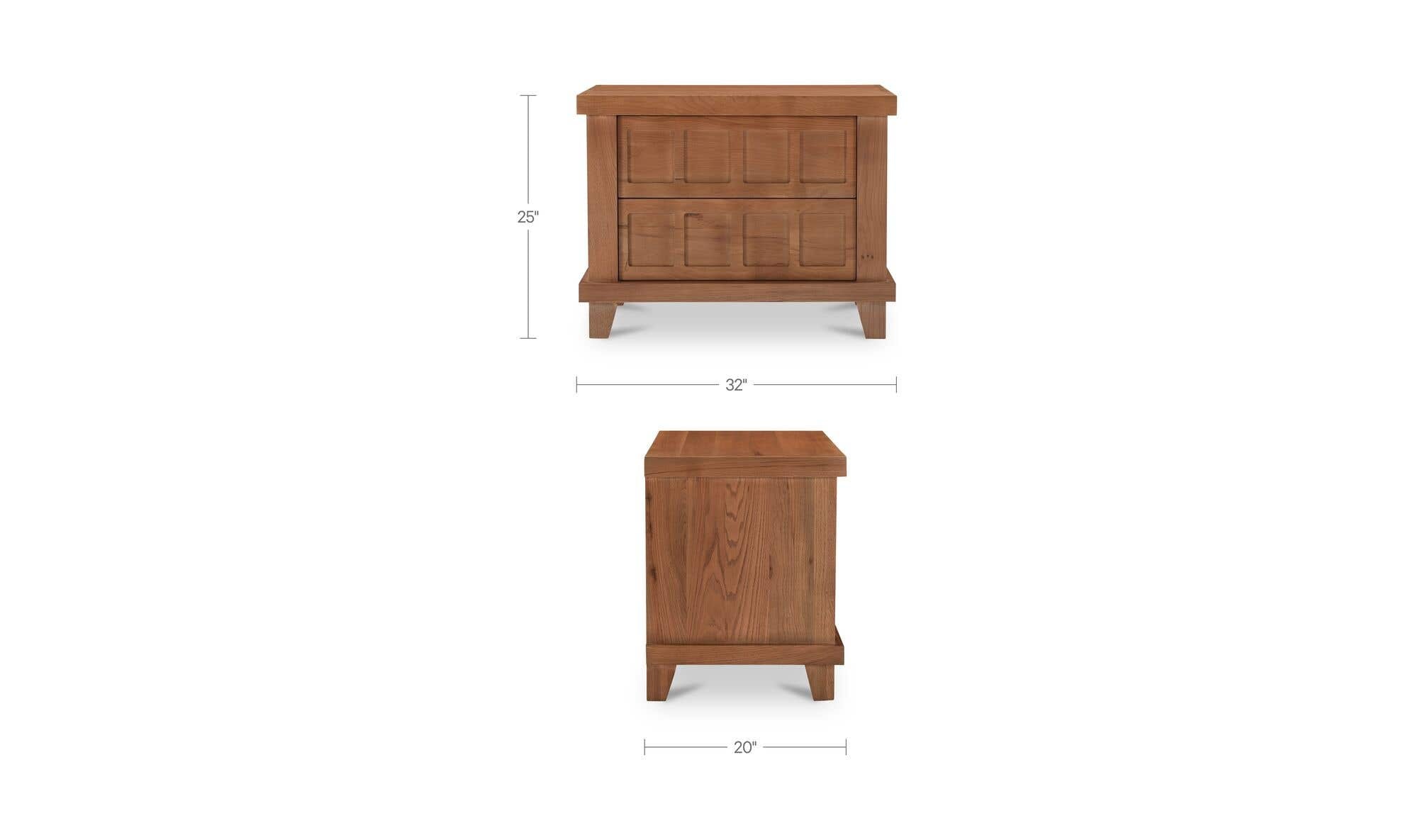 Moes Enya Nightstand Oak BB-1056