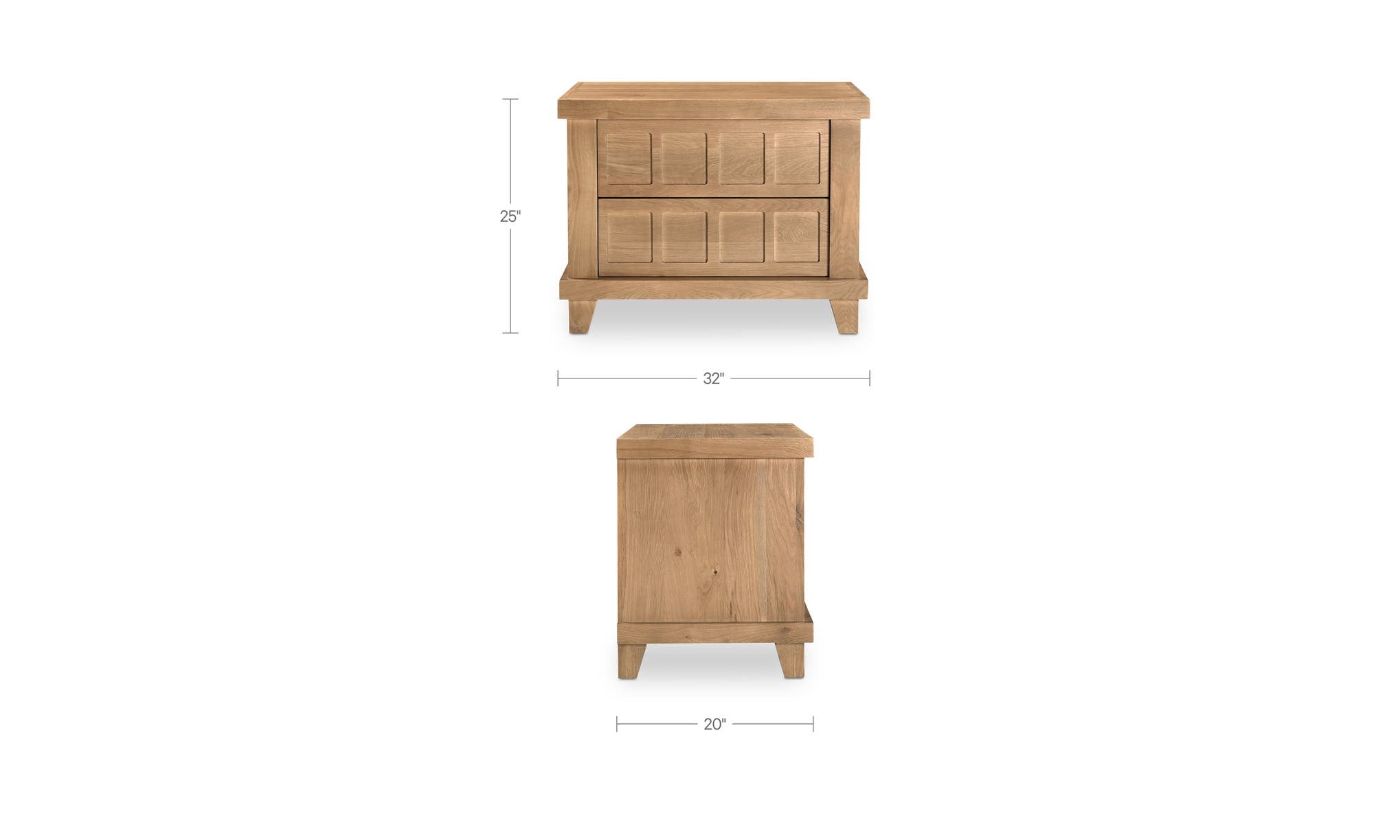 Moes Enya Nightstand Oak BB-1056