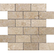 Bursa Beige Polished Marble Mosaic Brick 2"X4"