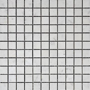Bianco Carrara Honed Marble Mosaic Square 1"X1"