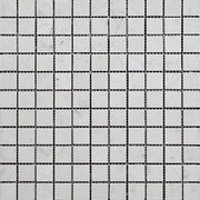 Bianco Carrara Polished Marble Mosaic Square 1"X1"