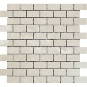 Botticino Polished Marble Mosaic Brick 1"X2"