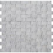Bianco Carrara Polished Marble Mosaic – 3D Chambered Design