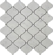 Bianco Carrara Polished Marble Mosaic Lantern