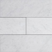 Bianco Carrara Honed Marble Tile 4"X12"