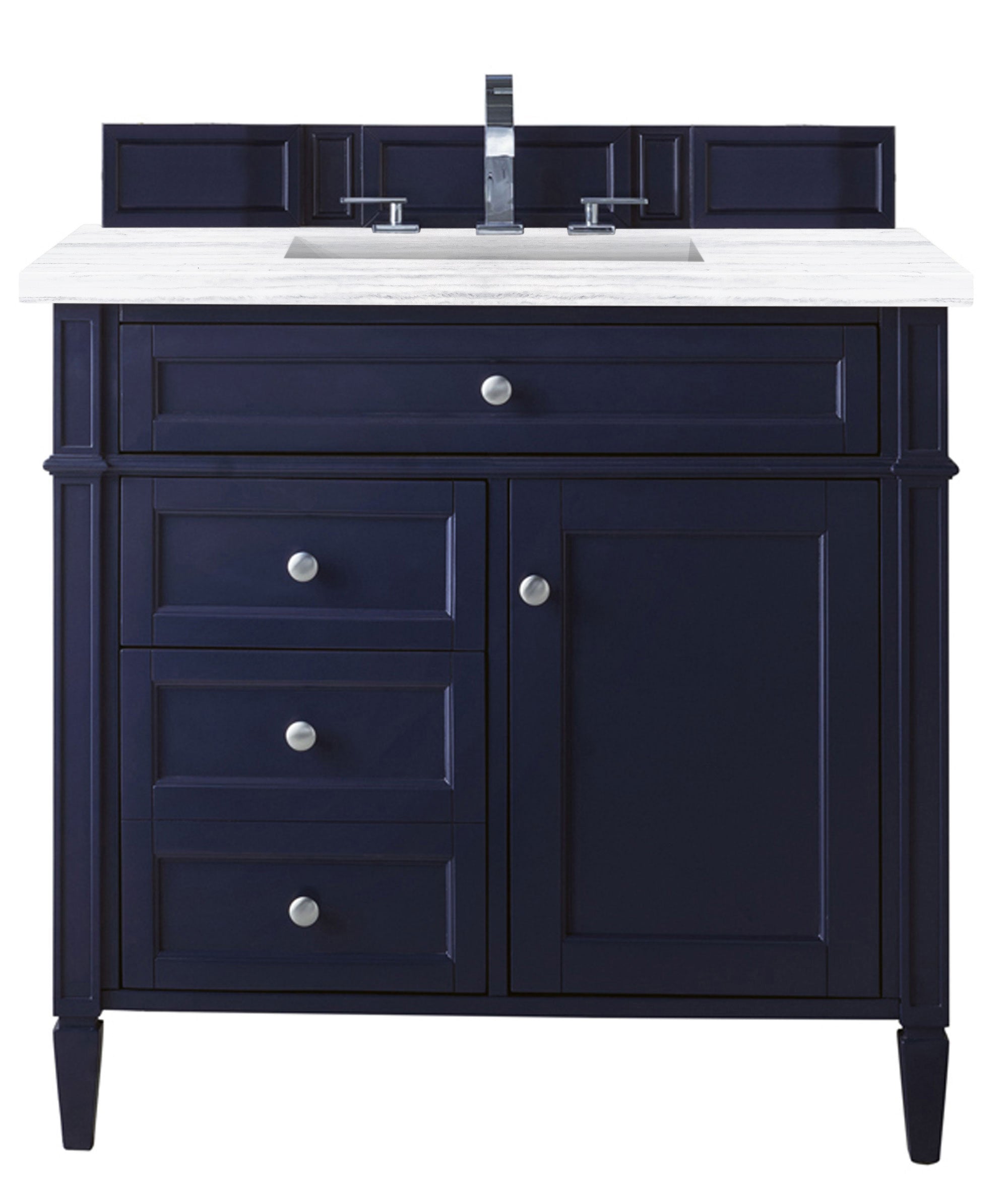 James Martin Brittany 36" Single Vanity in Victory Bleu with 3cm Countertop