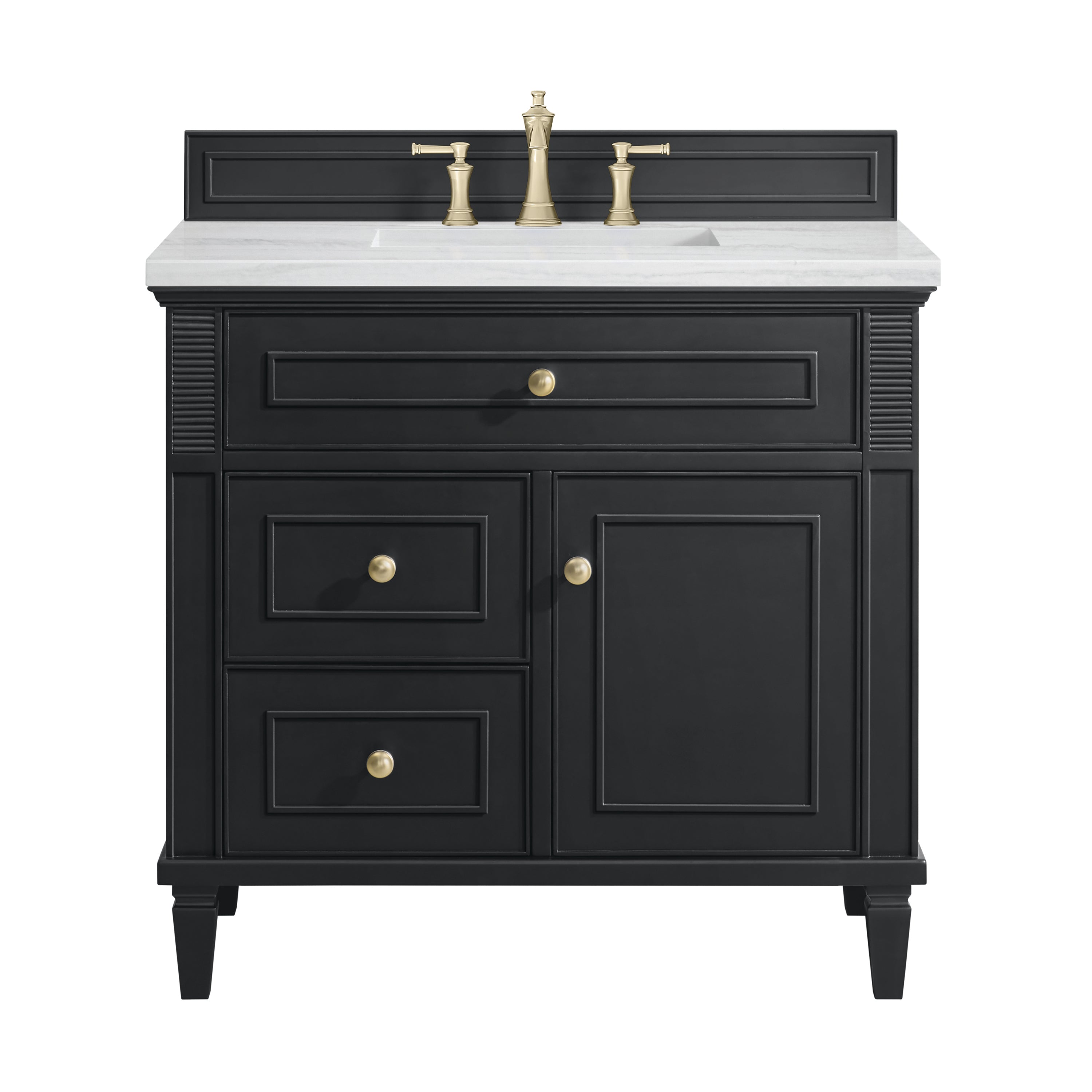 James Martin Lorelai 36" Single Vanity in Black Onyx with 3cm Countertop