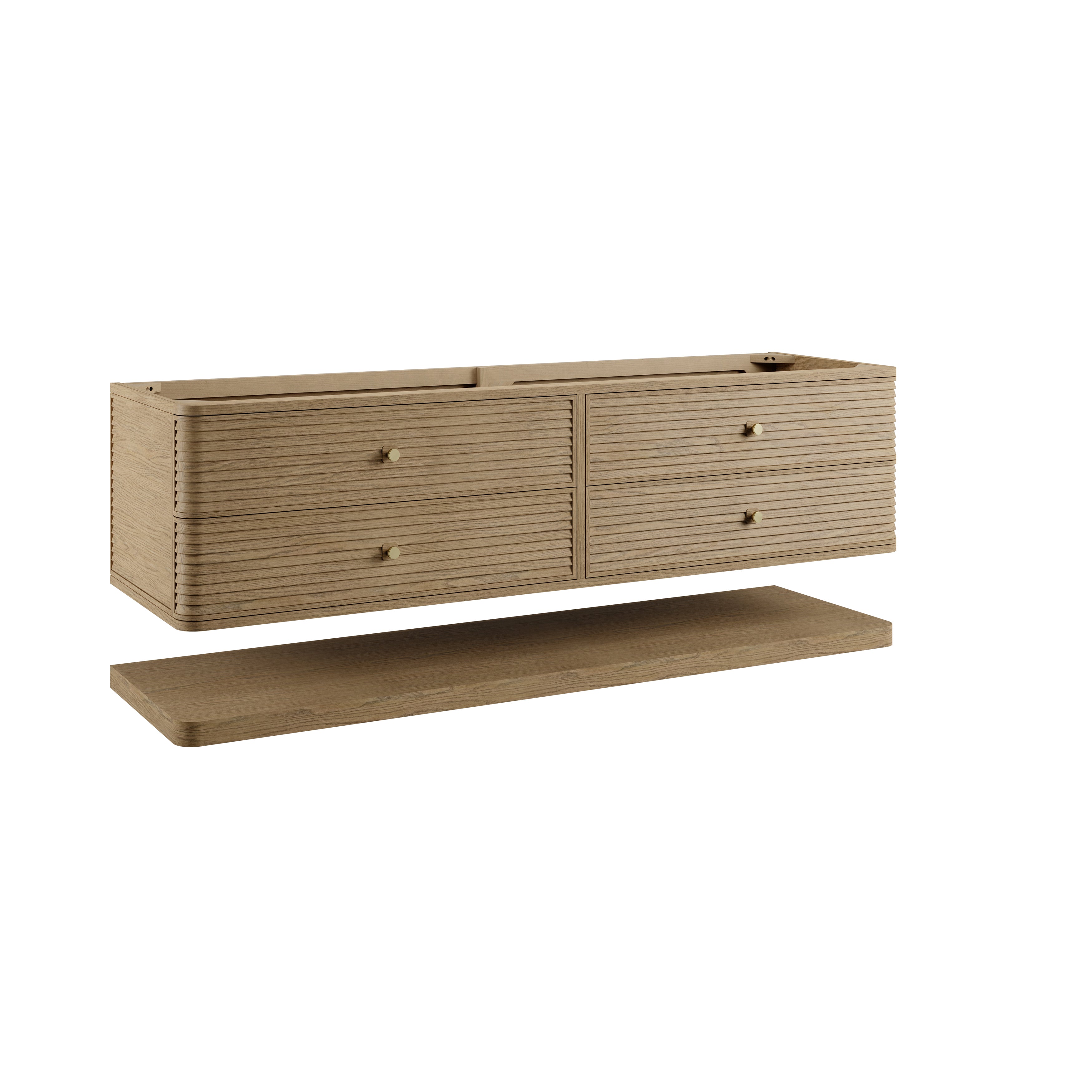 James Martin Allamari 72" Double Vanity in Dune Mist with 3cm Countertop