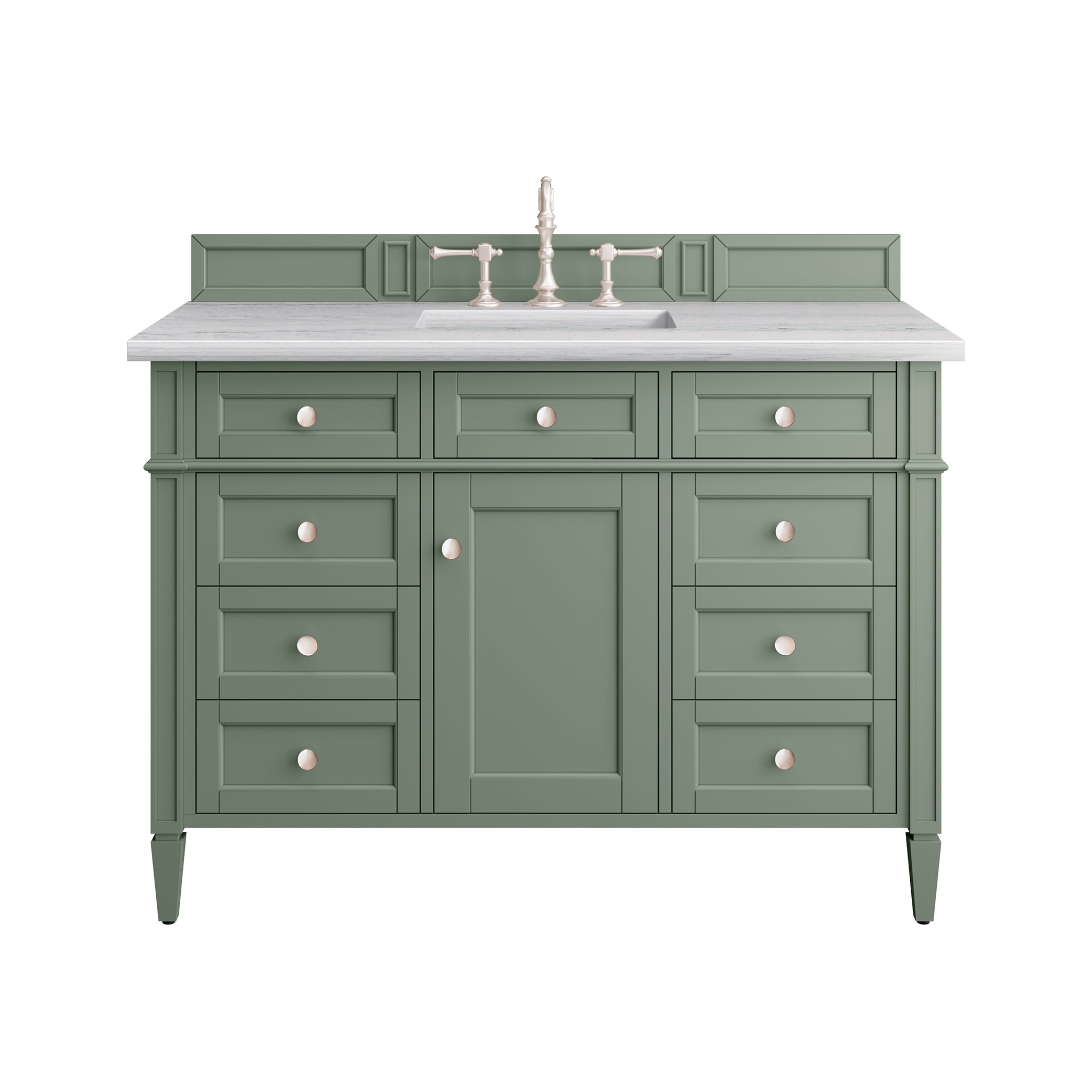 James Martin Brittany 48" Single Vanity in Smokey Celadon with 3cm Countertop