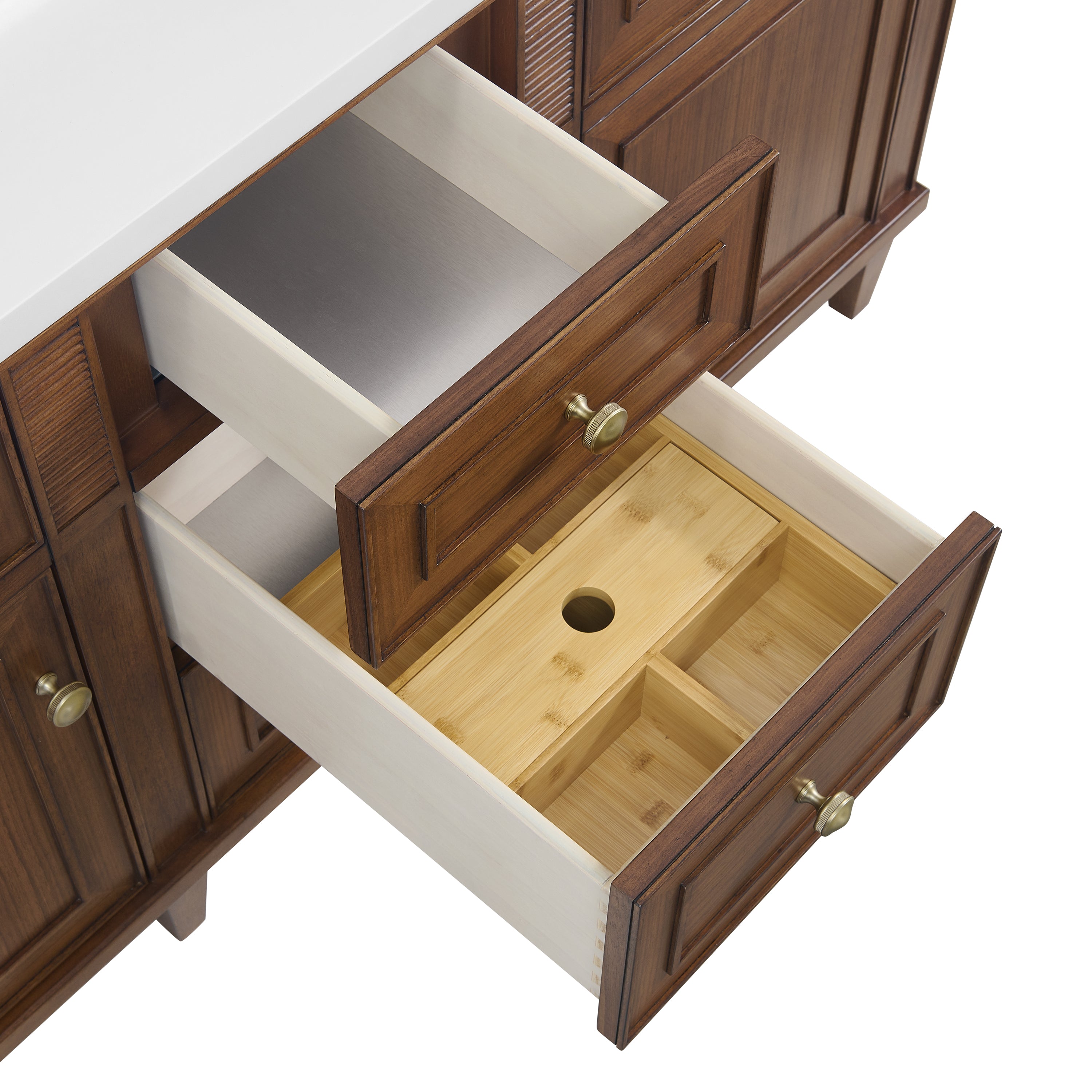James Martin Lorelai 60" Double Vanity in Mid-Century Walnut with 3cm Countertop