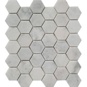 2 inch Hexagon Mosaic Bianco Imperial Marble Polished