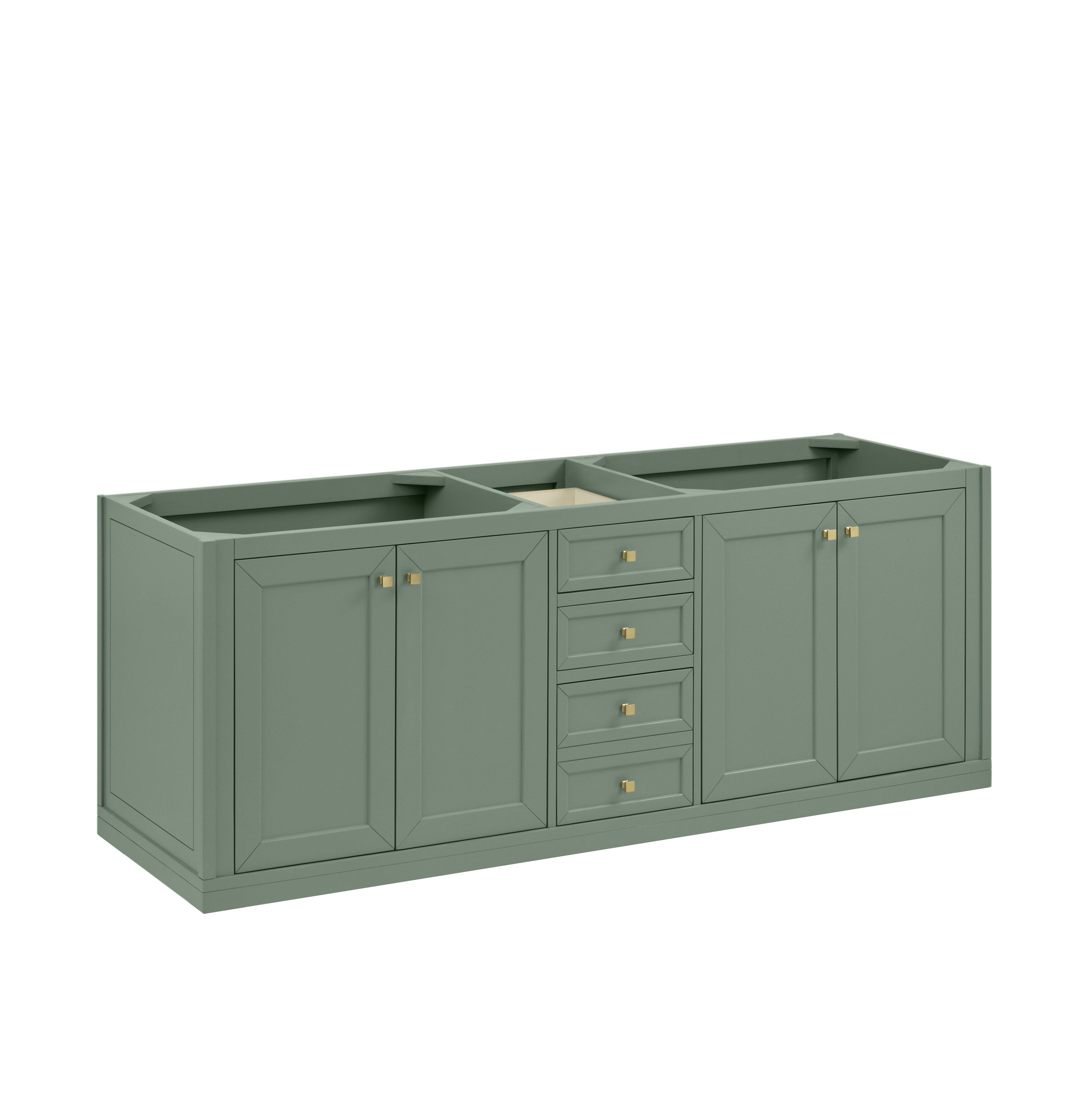 James Martin Chicago 72" Double Vanity in Smokey Celadon with 3cm Countertop
