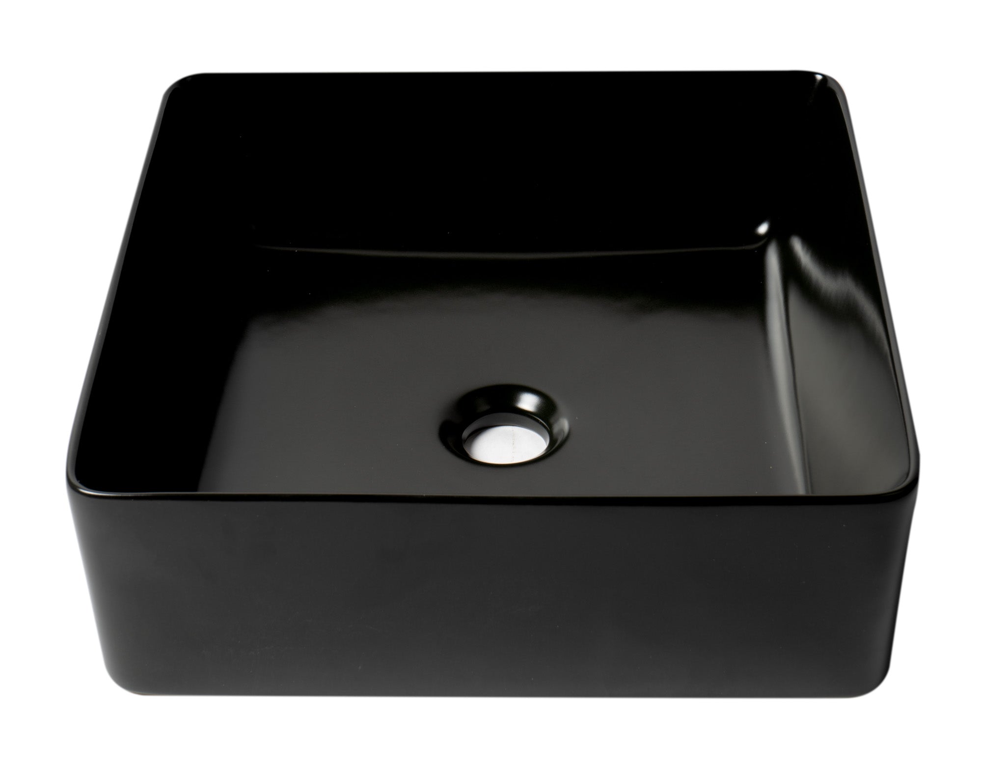 ALFI brand ABC903 16" Modern Square Above Mount Ceramic Sink