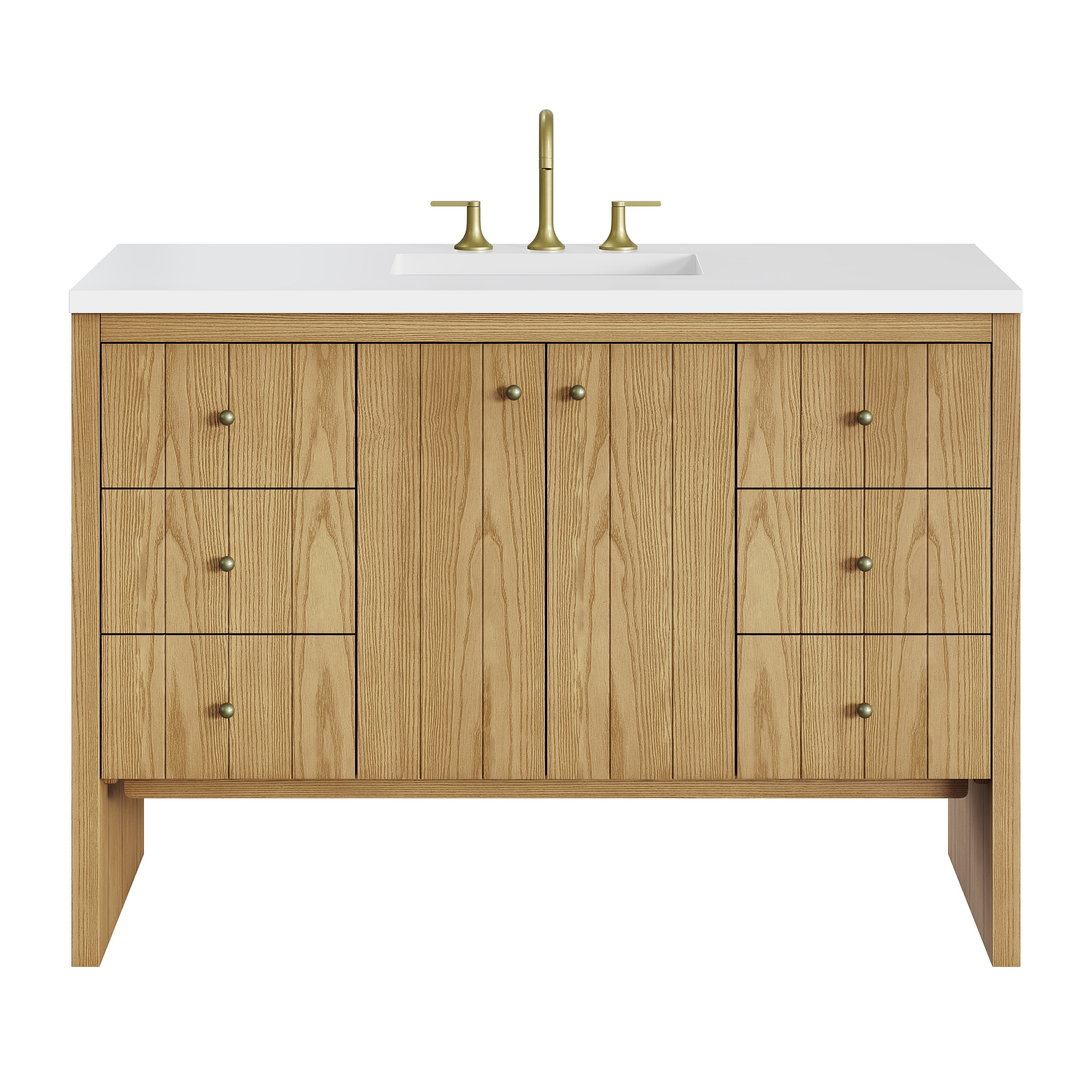 James Martin Hudson 48" Single Vanity in Light Natural Oak with 3cm Countertop