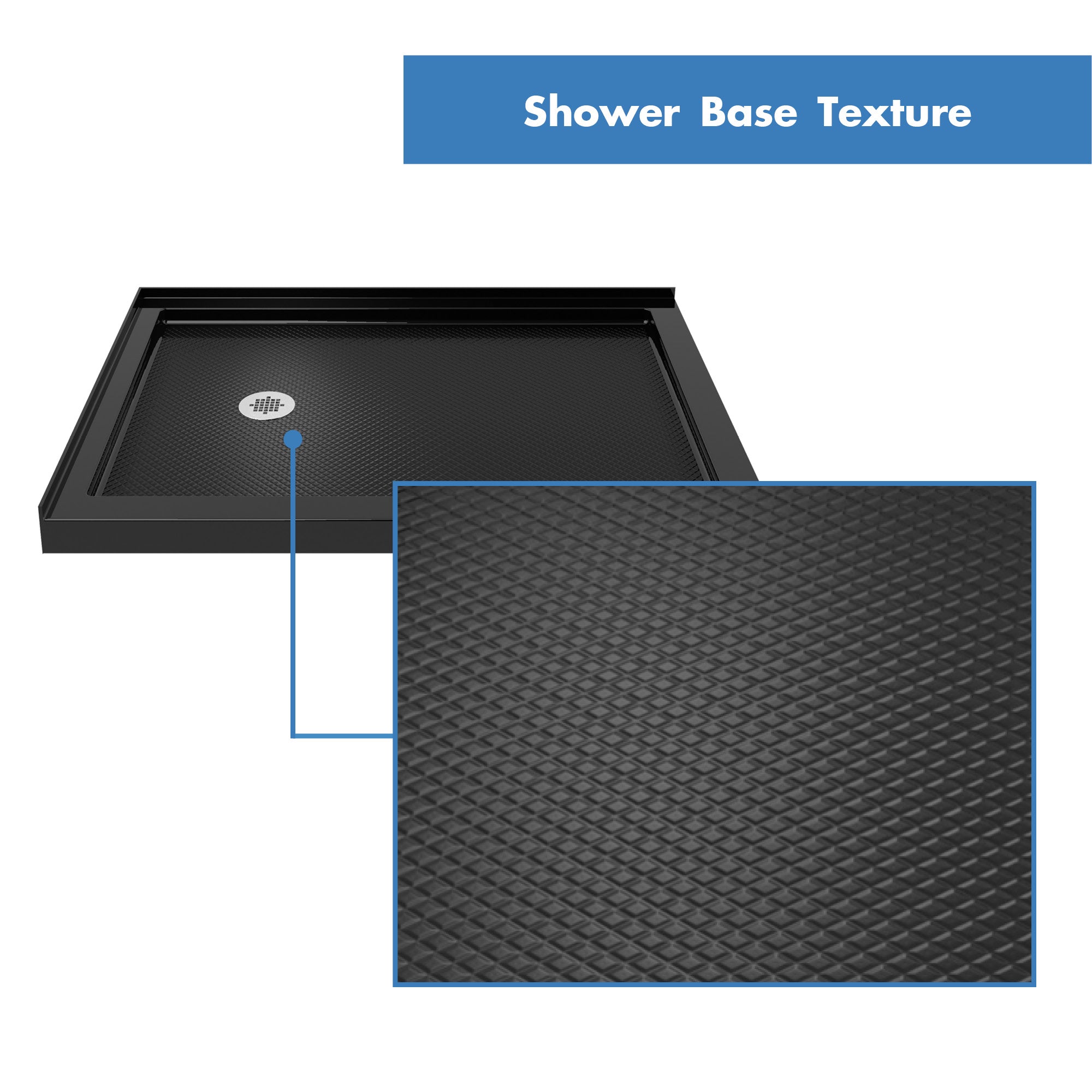 DreamLine SlimLine 34" D x 48" W Corner Shower Base