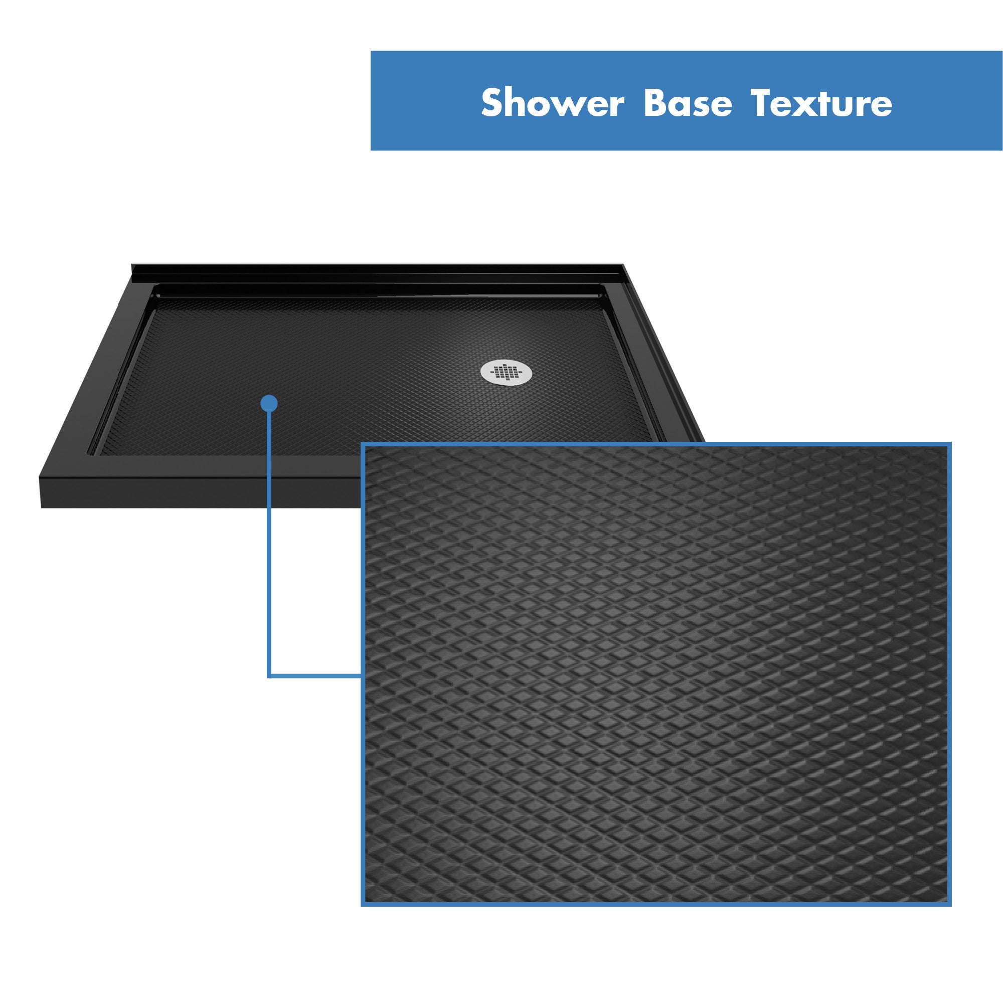 DreamLine SlimLine 34" D x 48" W Corner Shower Base