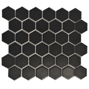CC Mosaics Black Matte (12x12 Hexagon Mosaic (2x2))