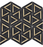 Roca Rockart – Nero Marquina Metal (12"x14" Mosaic)