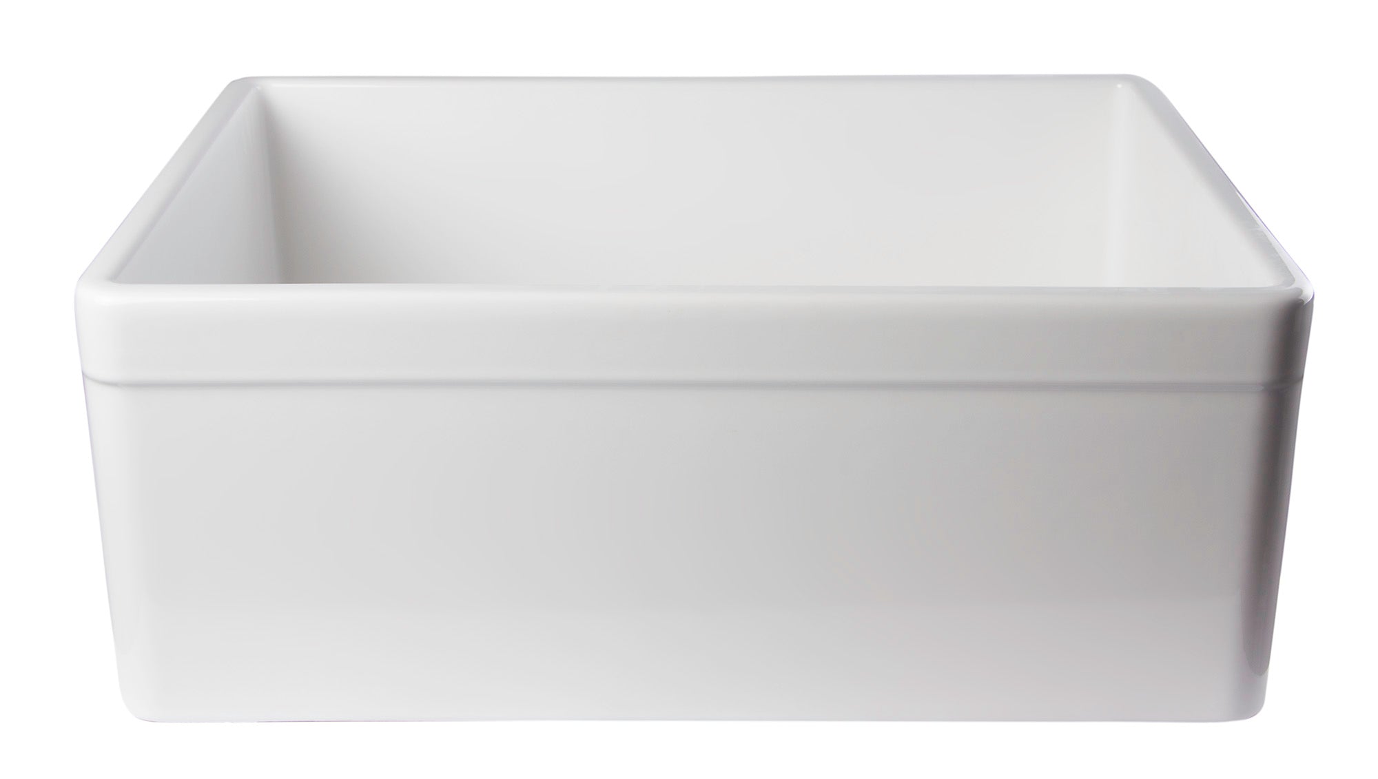 ALFI brand AB506 AB506-W White 26" Decorative Lip Apron Single Bowl Fireclay Farmhouse Kitchen Sink