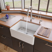 ALFI brand AB506 AB506-W White 26" Decorative Lip Apron Single Bowl Fireclay Farmhouse Kitchen Sink