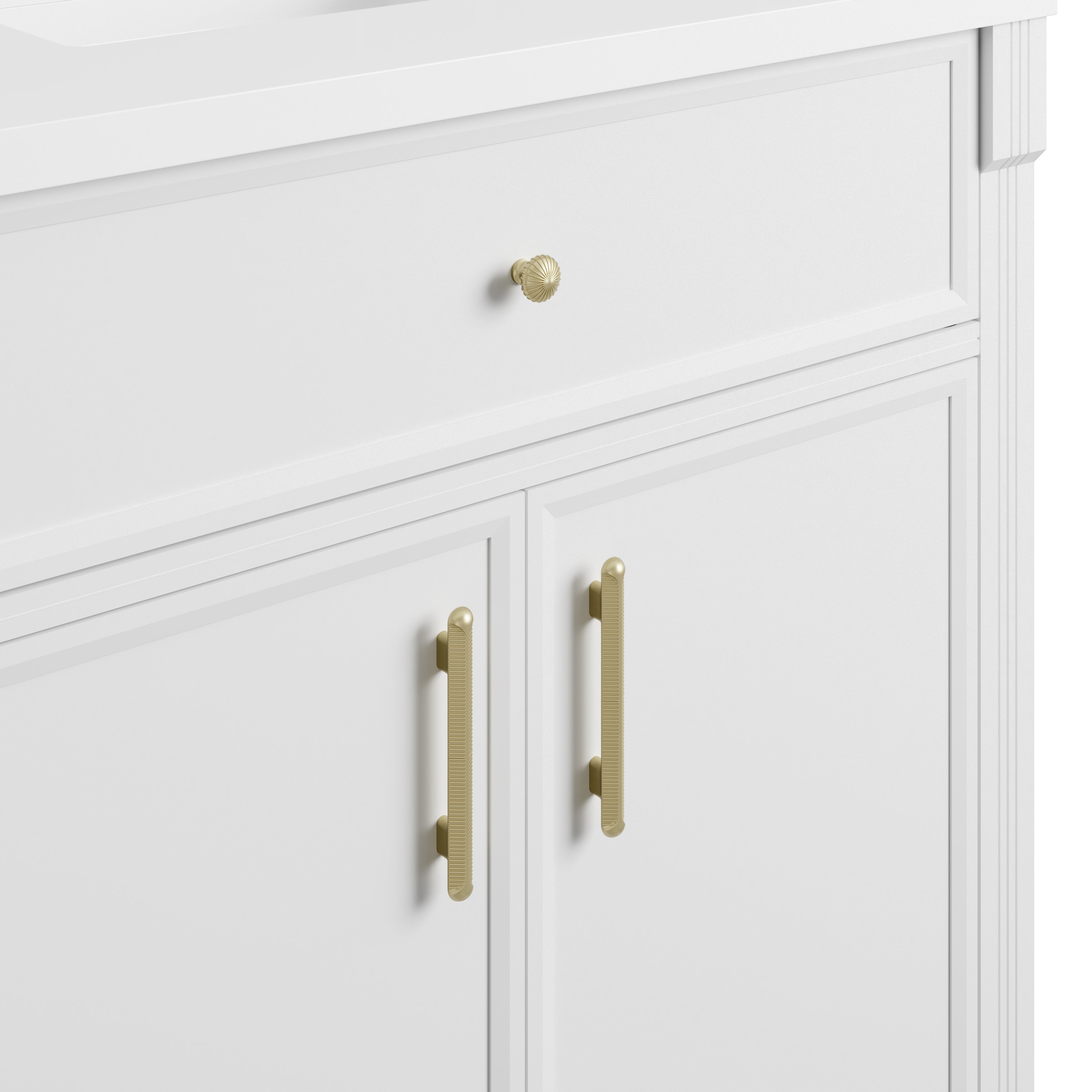 James Martin Bellshire 72" Double Vanity in Bright White with 3cm Countertop