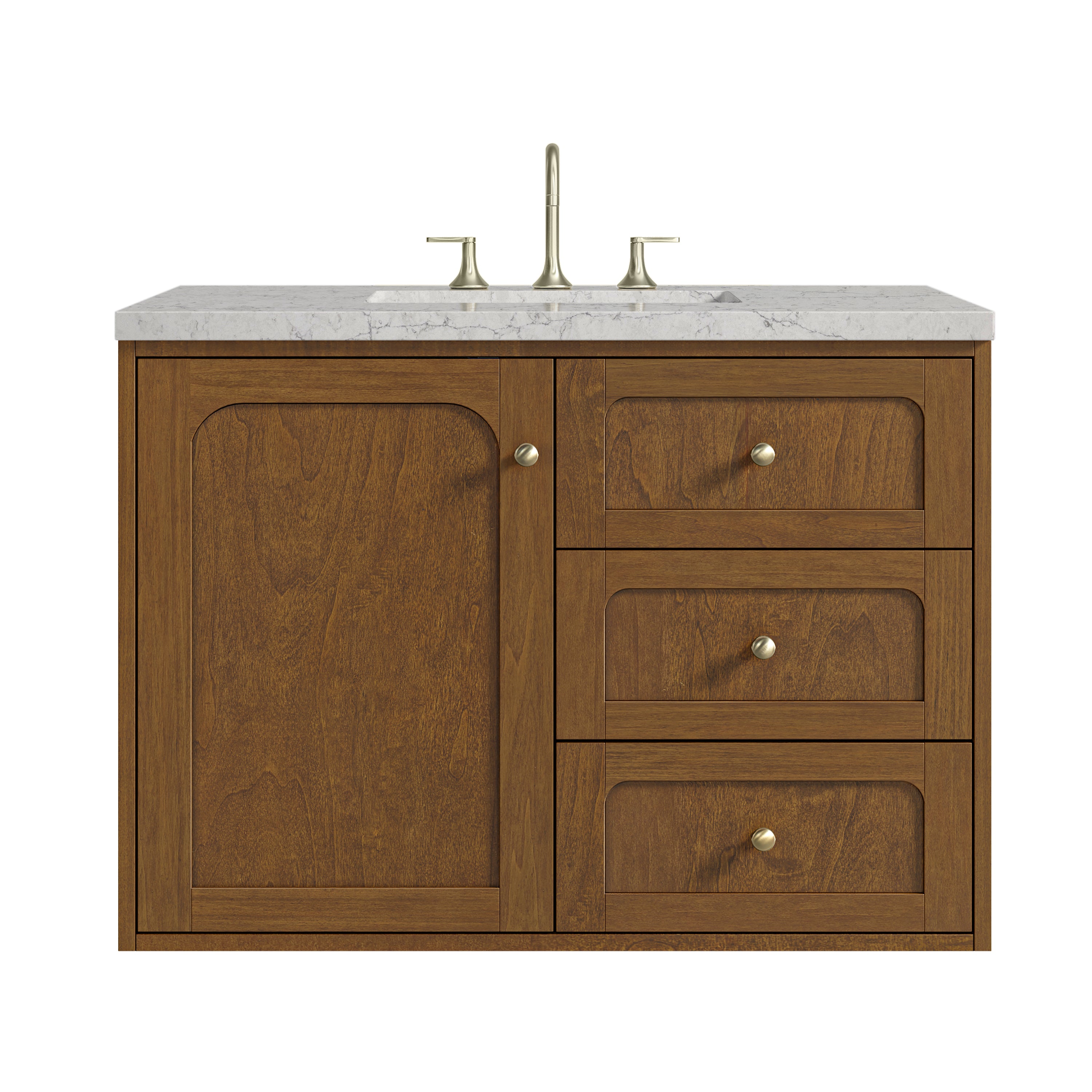 James Martin Laurent 36" Single Vanity in Honey Oak with 3cm Countertop