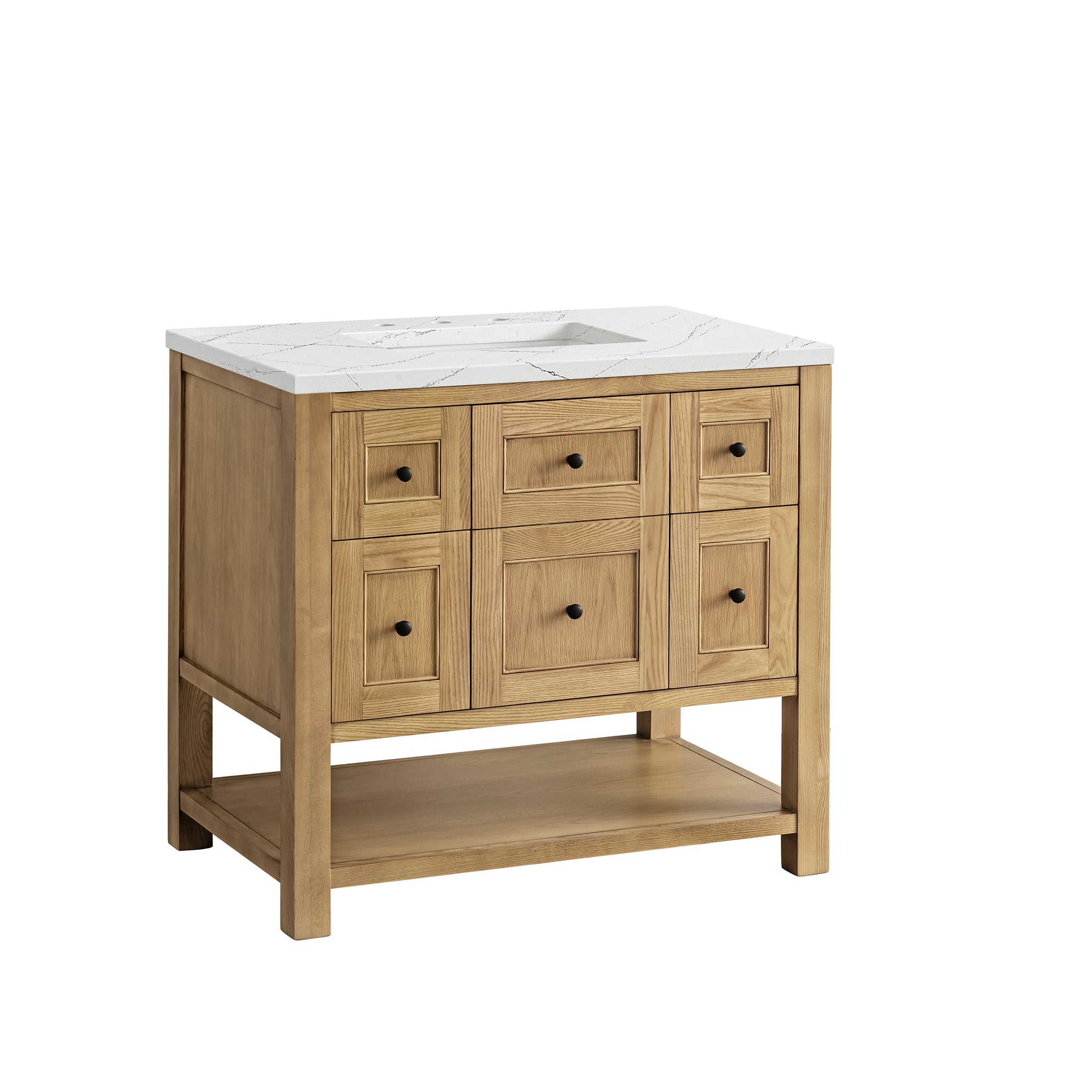 James Martin Breckenridge 36" Single Vanity in Light Natural Oak with 3cm Countertop