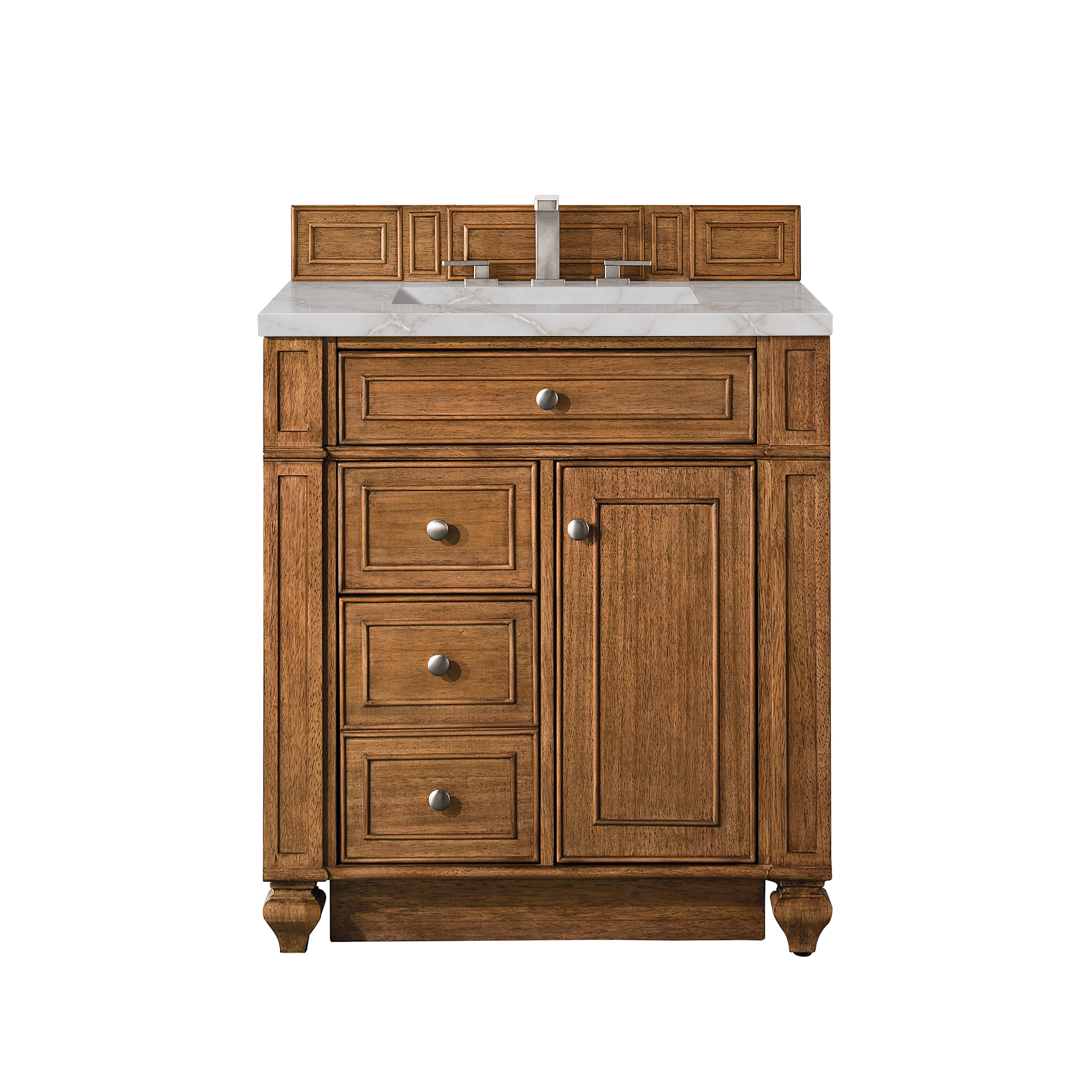 James Martin Bristol 30" Single Vanity in Saddle Brown with 3cm Countertop