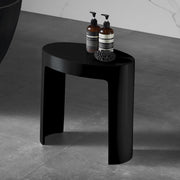 ALFI brand  ABST66BM Black Matte Solid Surface Resin Bathroom / Shower Stool