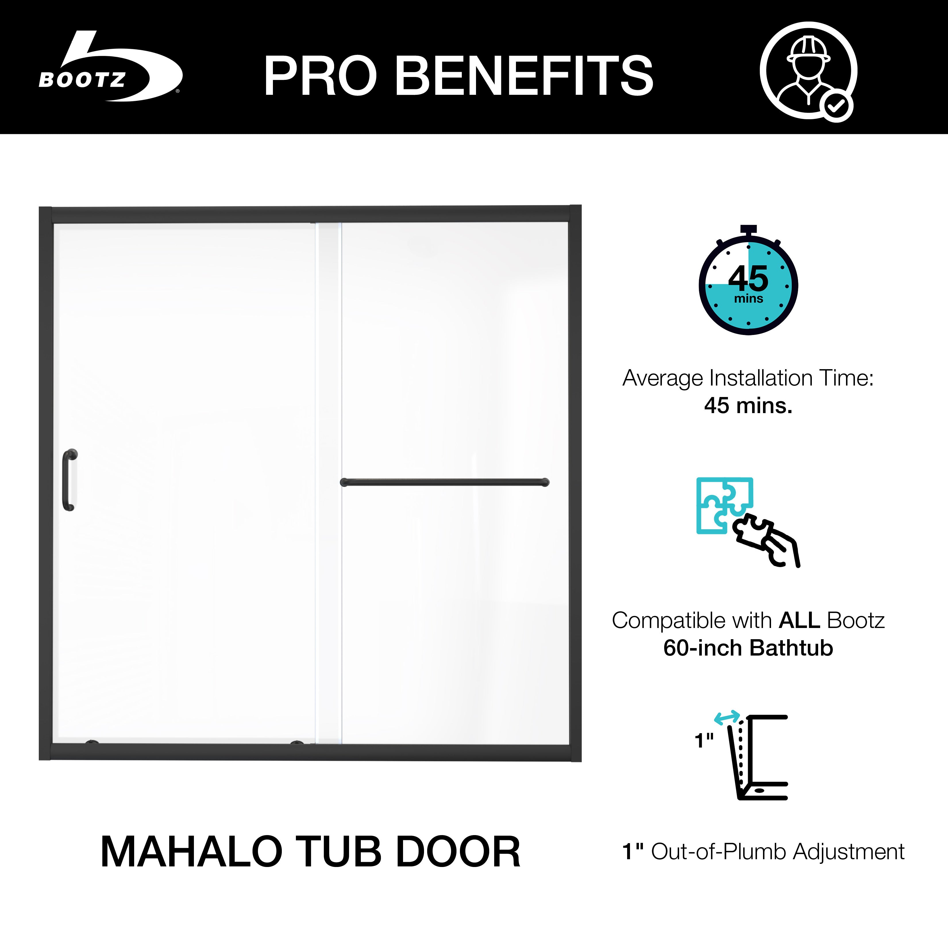 Bootz Mahalo 56-60 in. W Tub Door