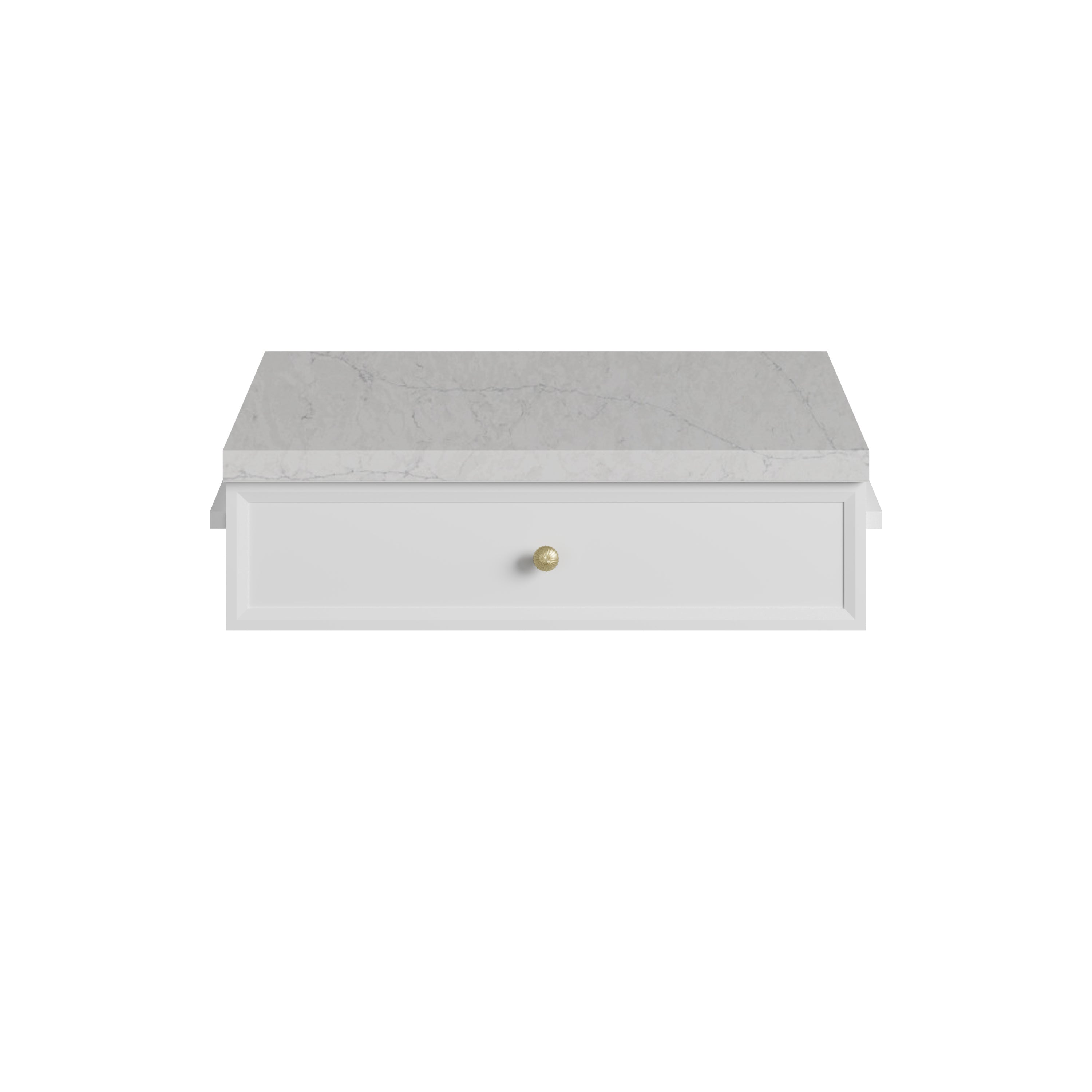 James Martin Bellshire 24" Drawer Unit in Bright White with 3cm Countertop