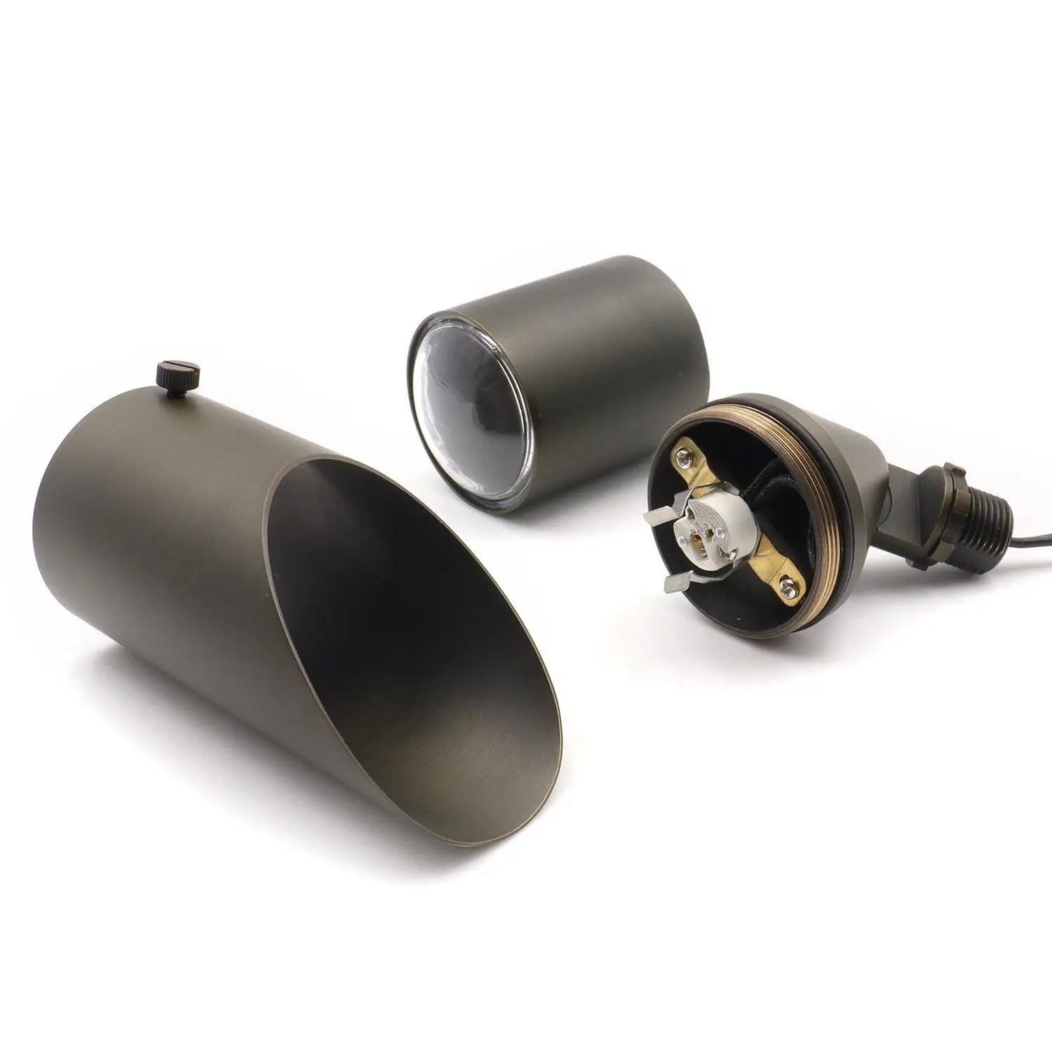 Brass Light Fixtures with MR16, Adjustable Shroud, and 72" Wire