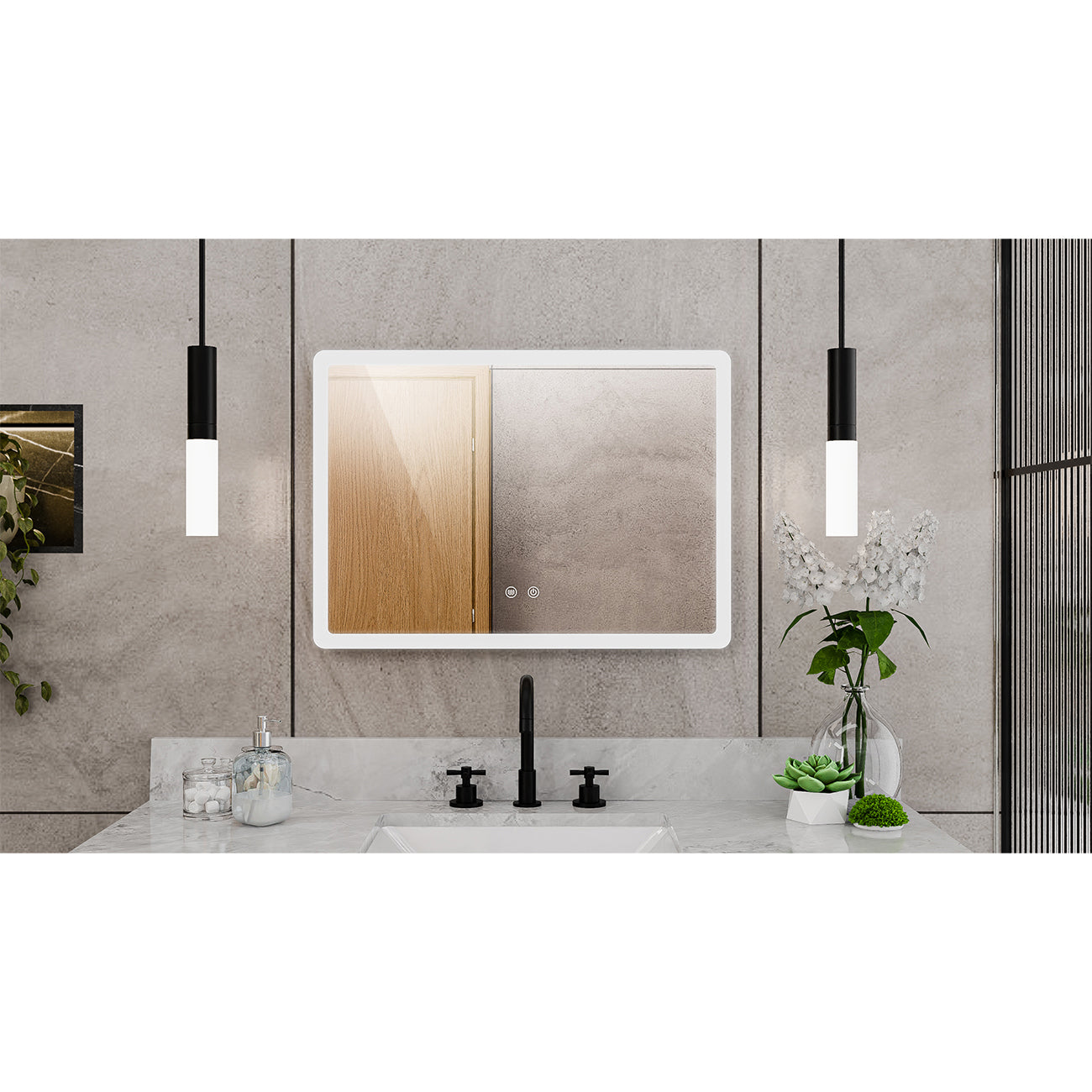 Brilliance 20 x 28 Rectangular LED Mirror