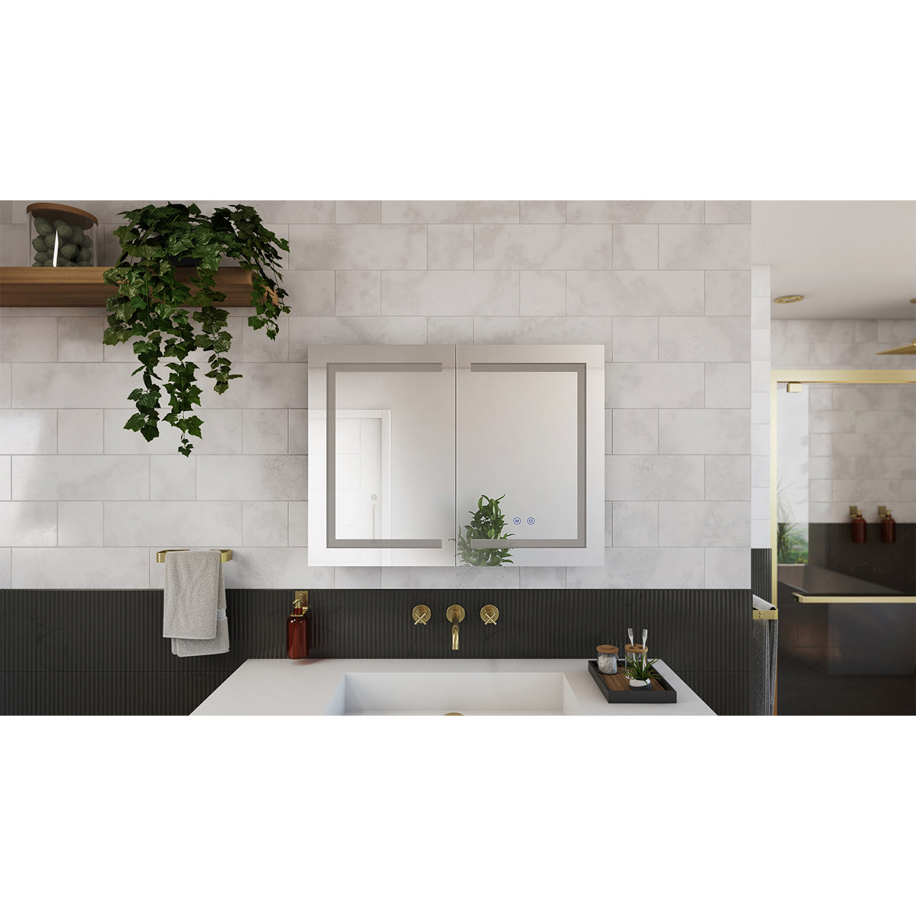 Brilliance 24 x 32 2 Door LED Medicine Cabinet