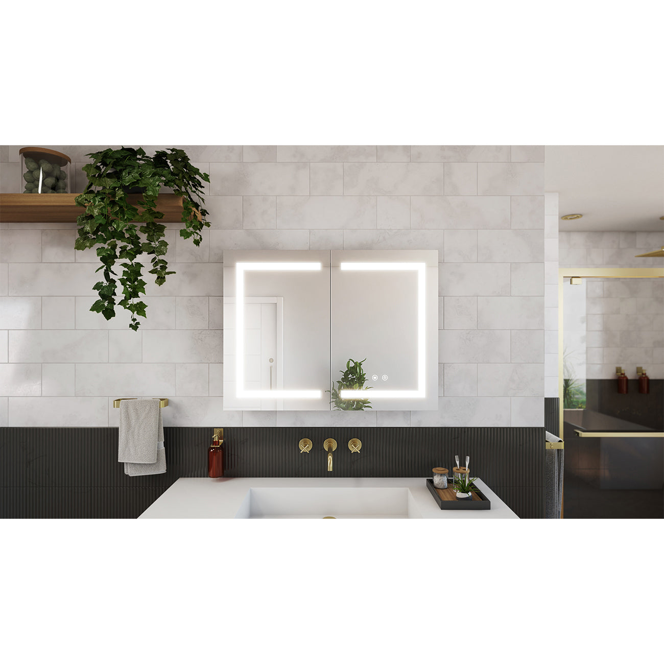 Brilliance 24 x 32 2 Door LED Medicine Cabinet