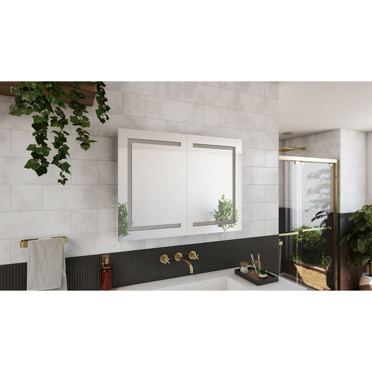 Brilliance 24 x 32 2 Door LED Medicine Cabinet