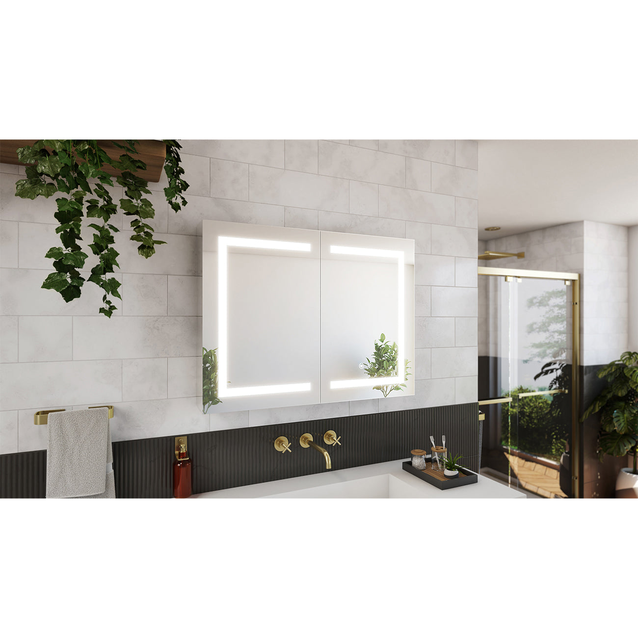 Brilliance 24 x 32 2 Door LED Medicine Cabinet