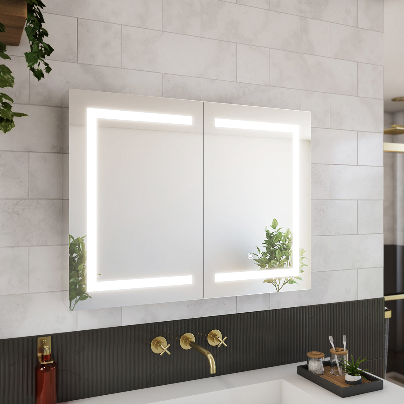 Brilliance 24 x 32 2 Door LED Medicine Cabinet