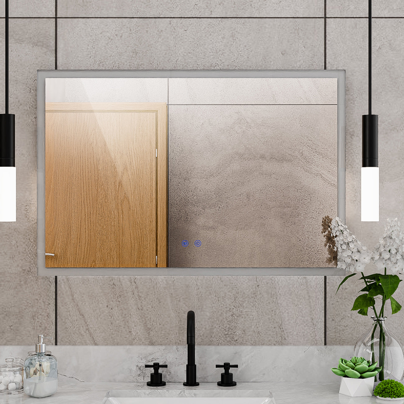 Brilliance 24 x 26 Rectangular LED Mirror