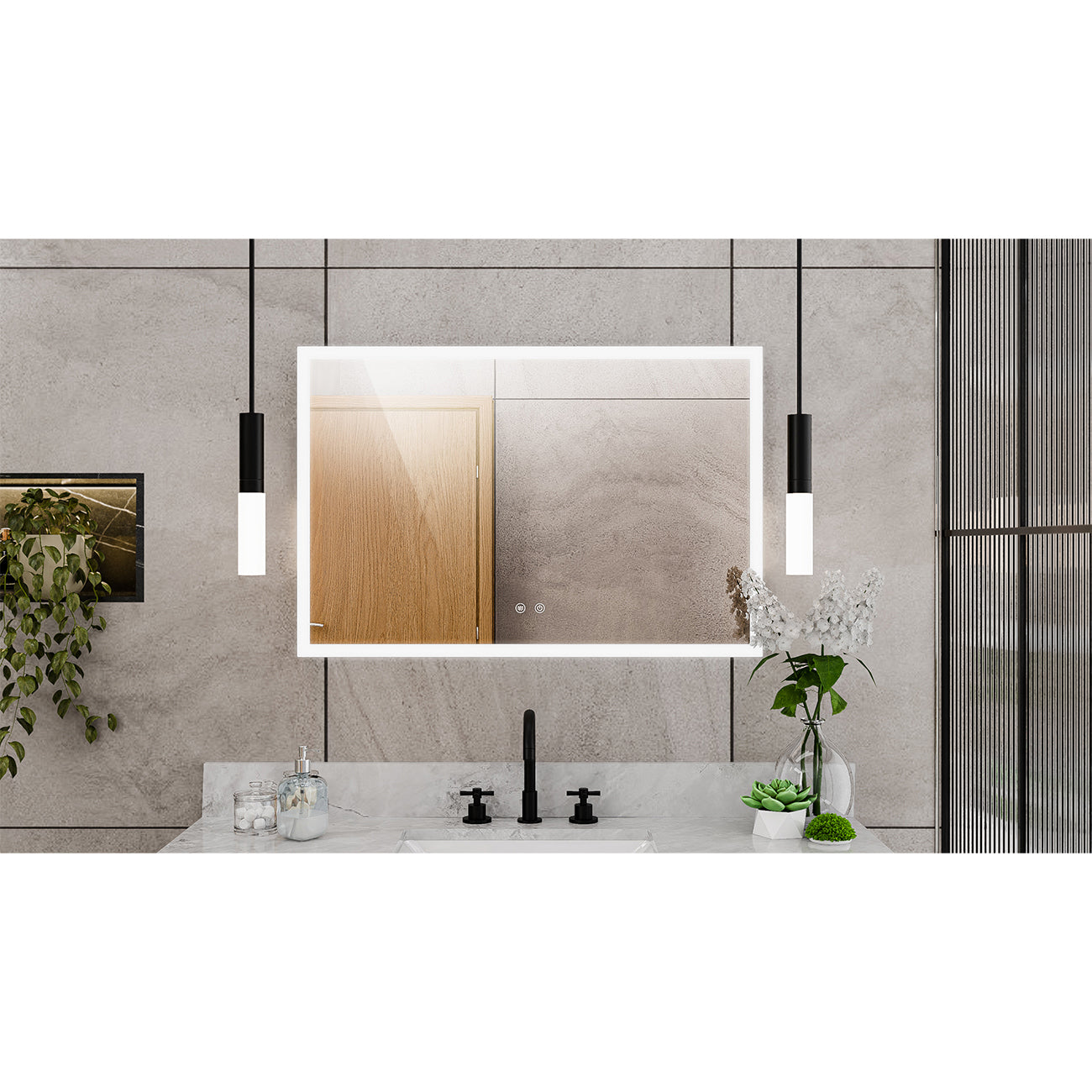 Brilliance 24 x 26 Rectangular LED Mirror