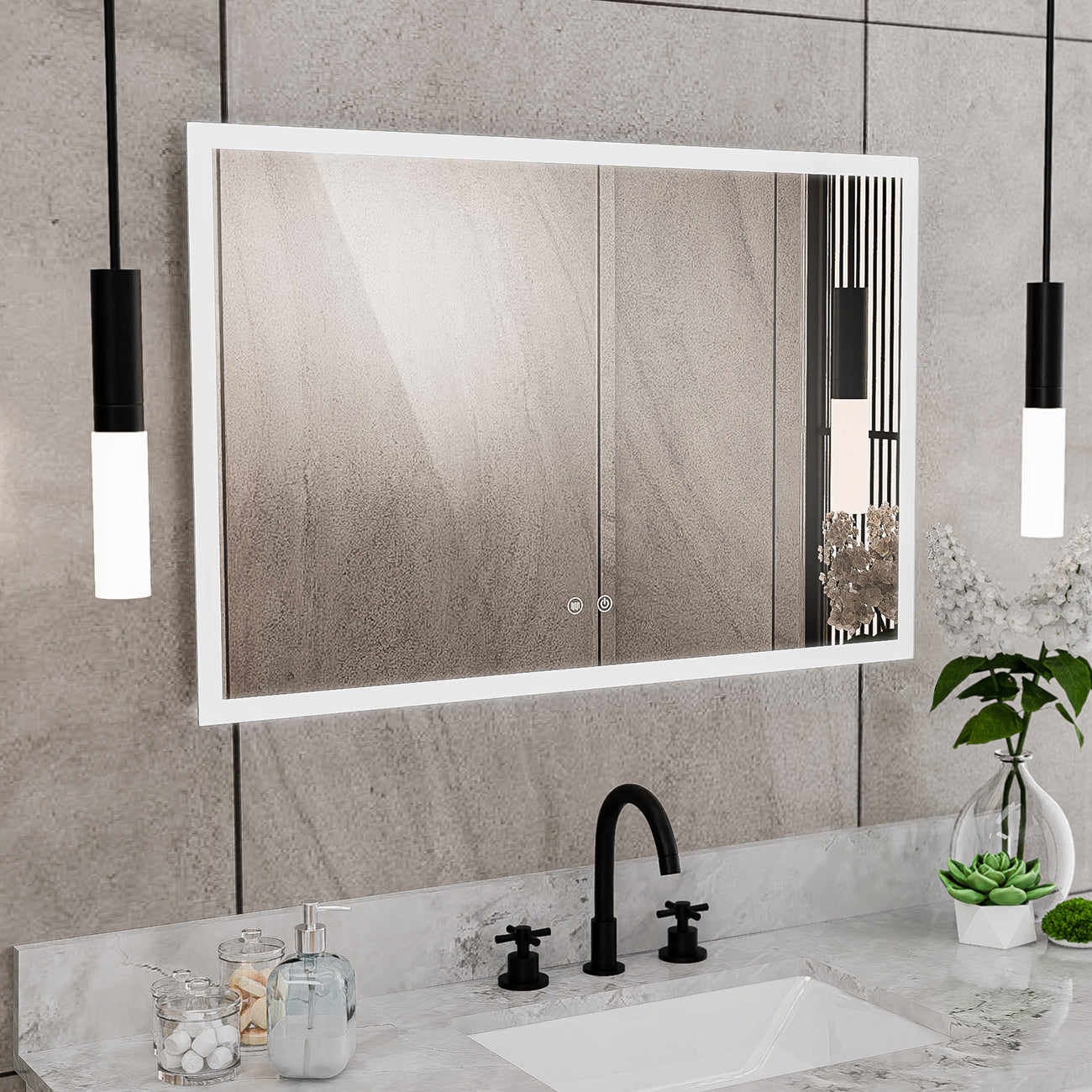 Brilliance 24 x 26 Rectangular LED Mirror