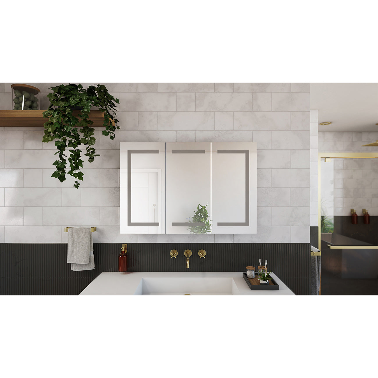Brilliance 24 x 36 3 Door LED Medicine Cabinet