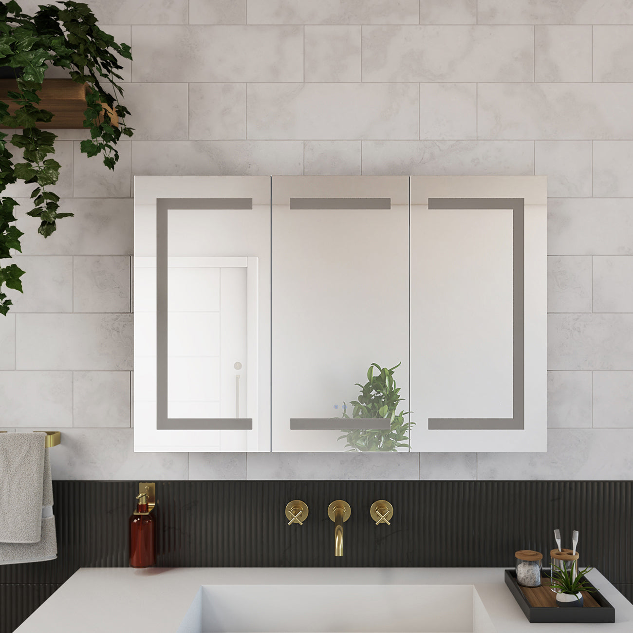 Brilliance 24 x 36 3 Door LED Medicine Cabinet