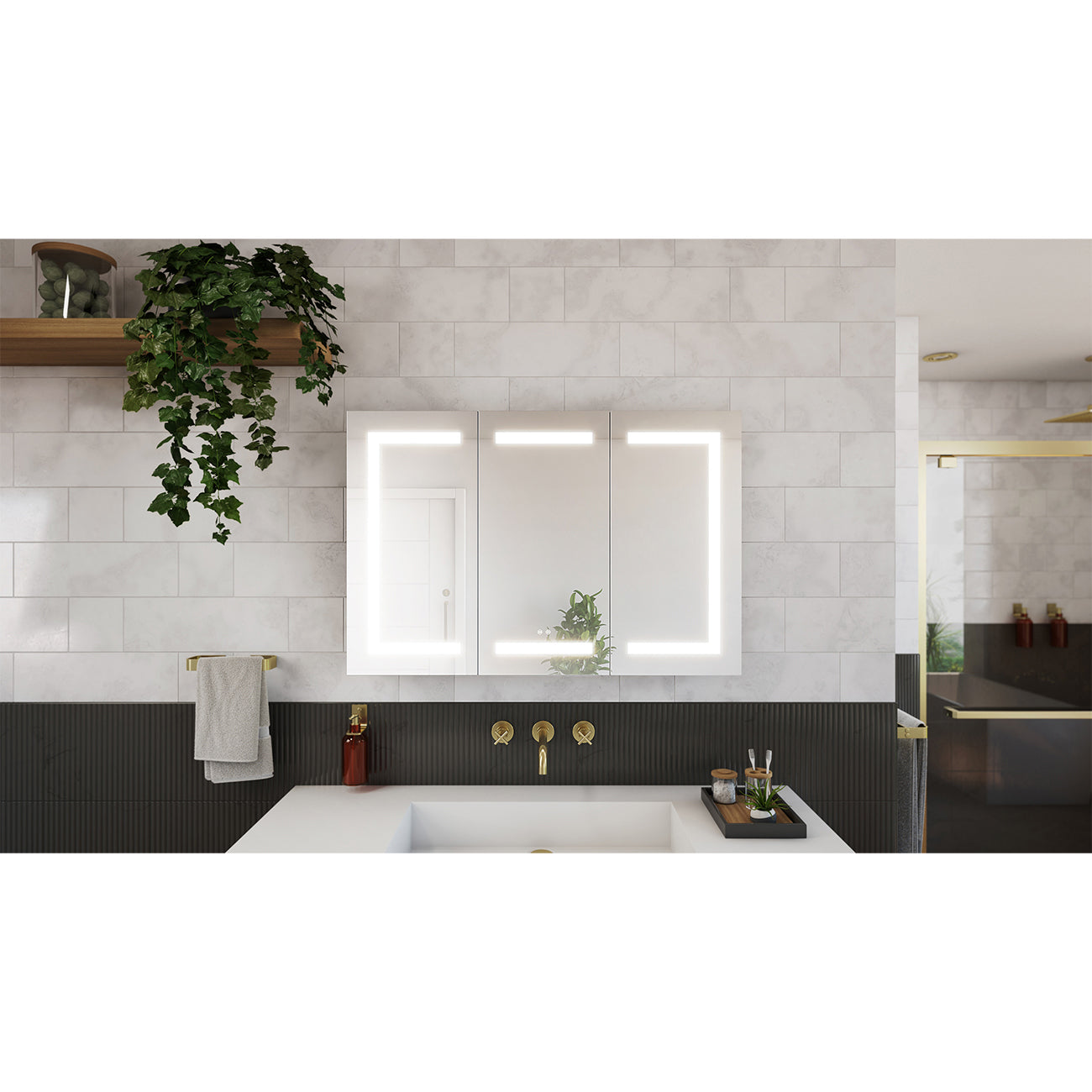 Brilliance 24 x 36 3 Door LED Medicine Cabinet
