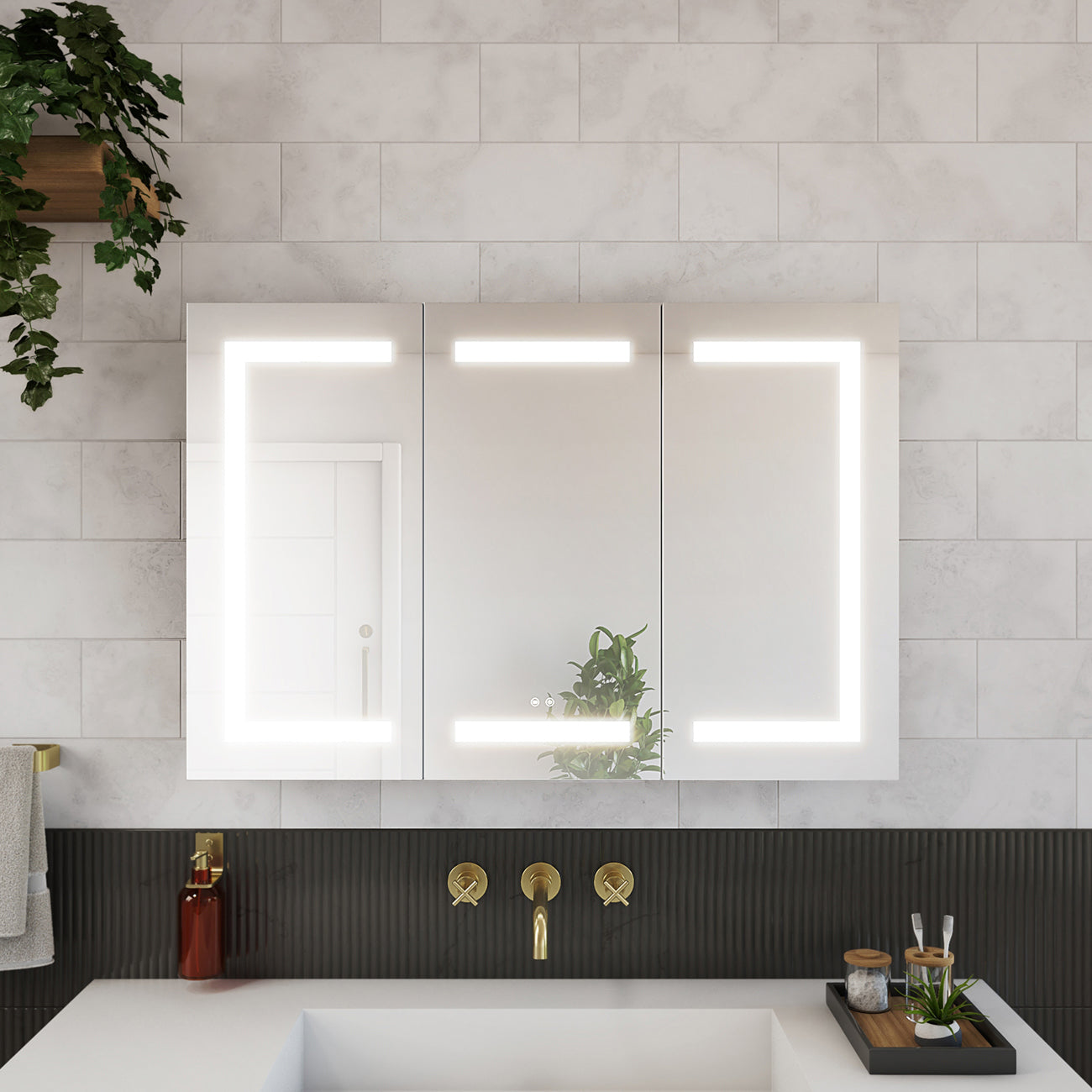 Brilliance 24 x 36 3 Door LED Medicine Cabinet