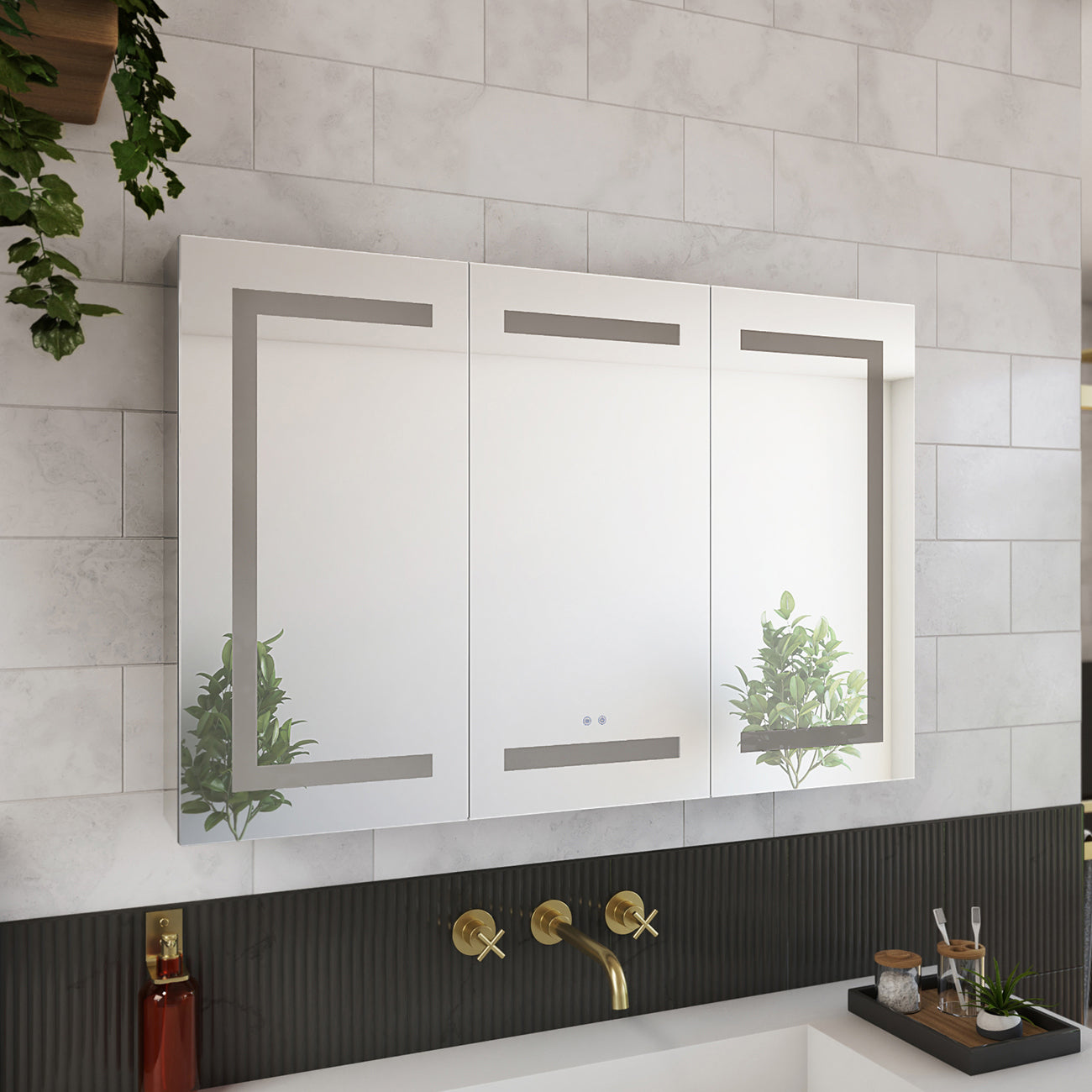 Brilliance 24 x 36 3 Door LED Medicine Cabinet