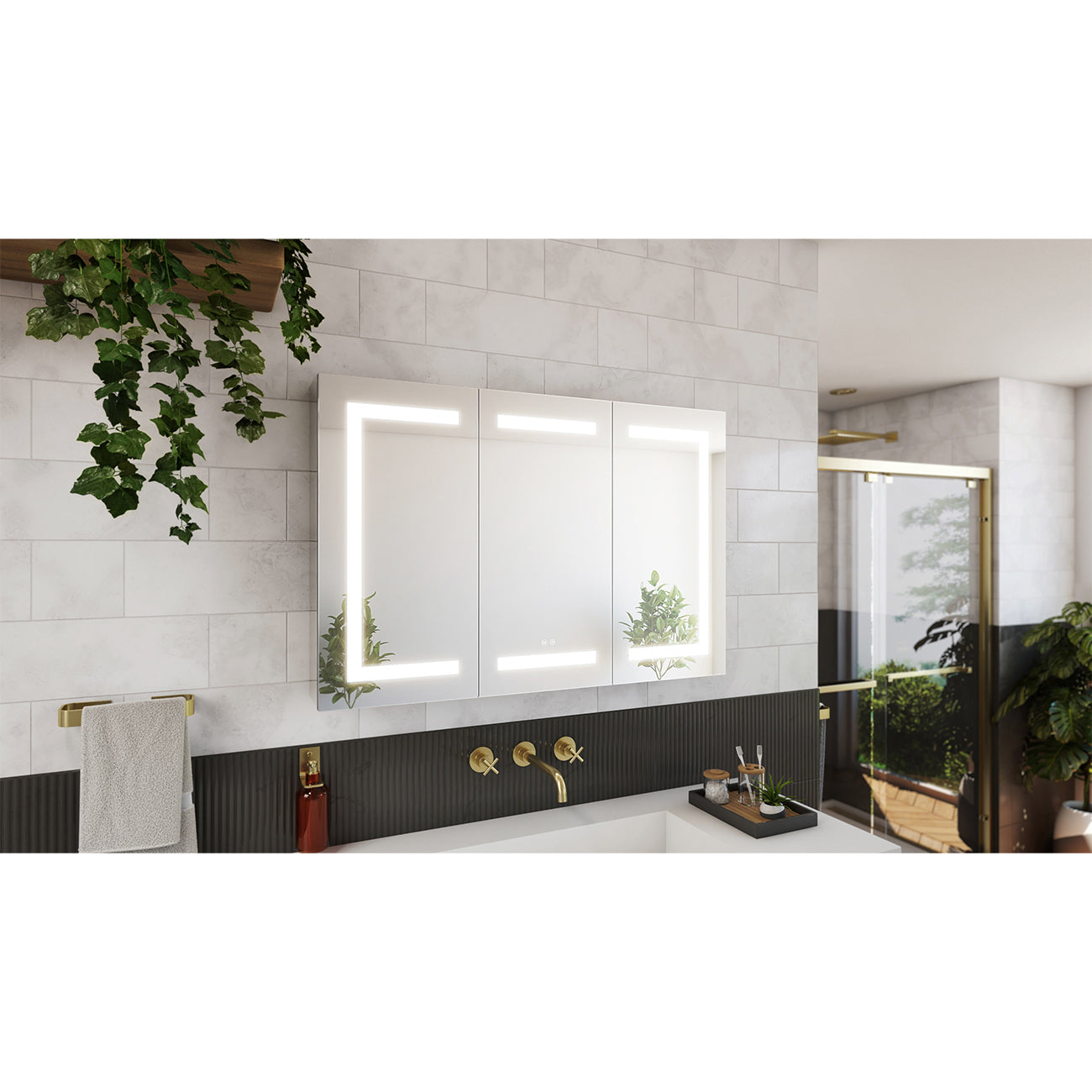 Brilliance 24 x 36 3 Door LED Medicine Cabinet