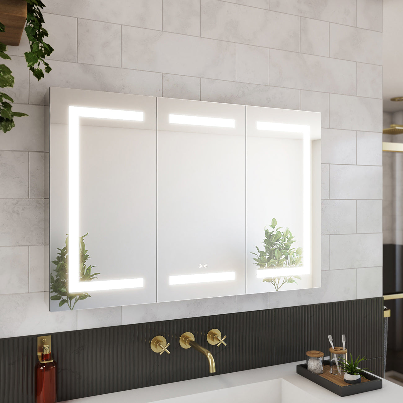 Brilliance 24 x 36 3 Door LED Medicine Cabinet