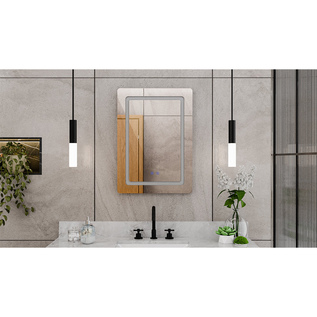 Brilliance 28 x 20 Rectangular LED Mirror